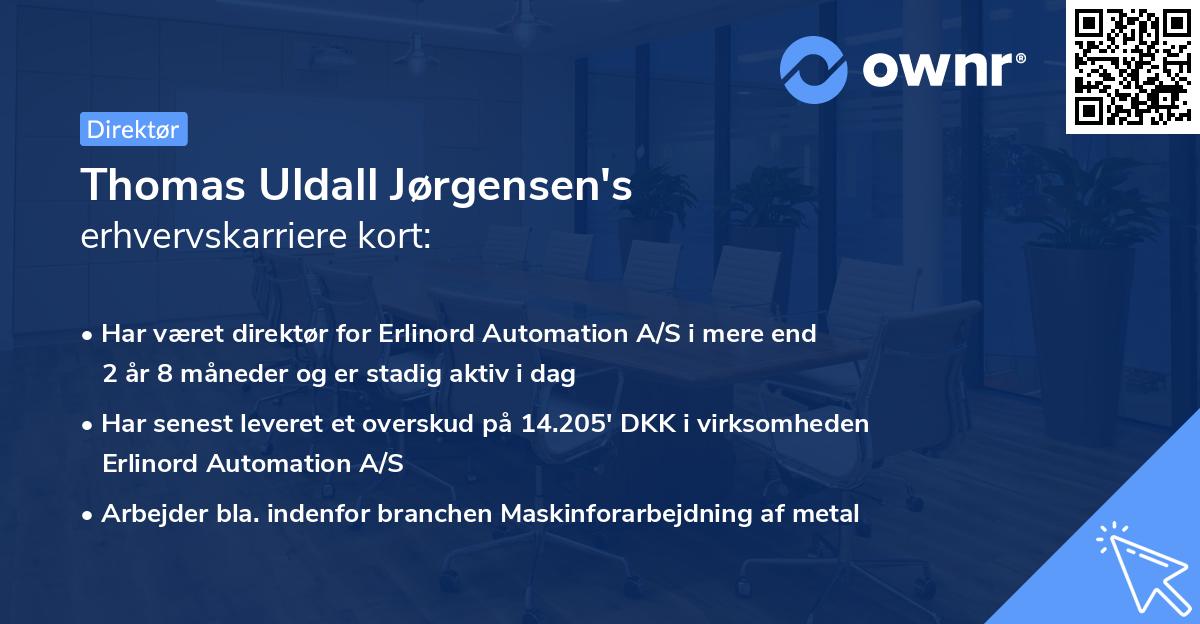 Thomas Uldall Jørgensen's erhvervskarriere kort