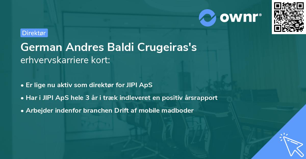 German Andres Baldi Crugeiras's erhvervskarriere kort