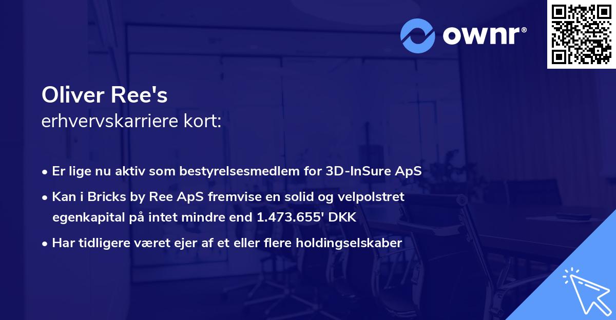 Oliver Ree's erhvervskarriere kort