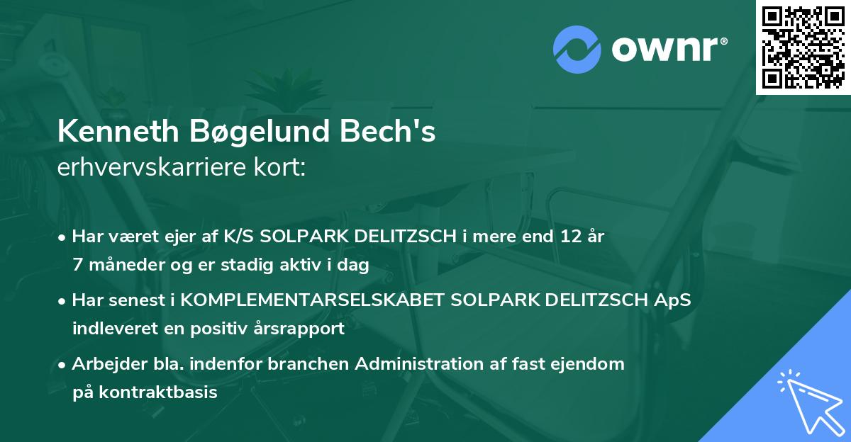 Kenneth Bøgelund Bech's erhvervskarriere kort