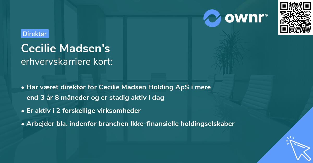Cecilie Madsen's erhvervskarriere kort