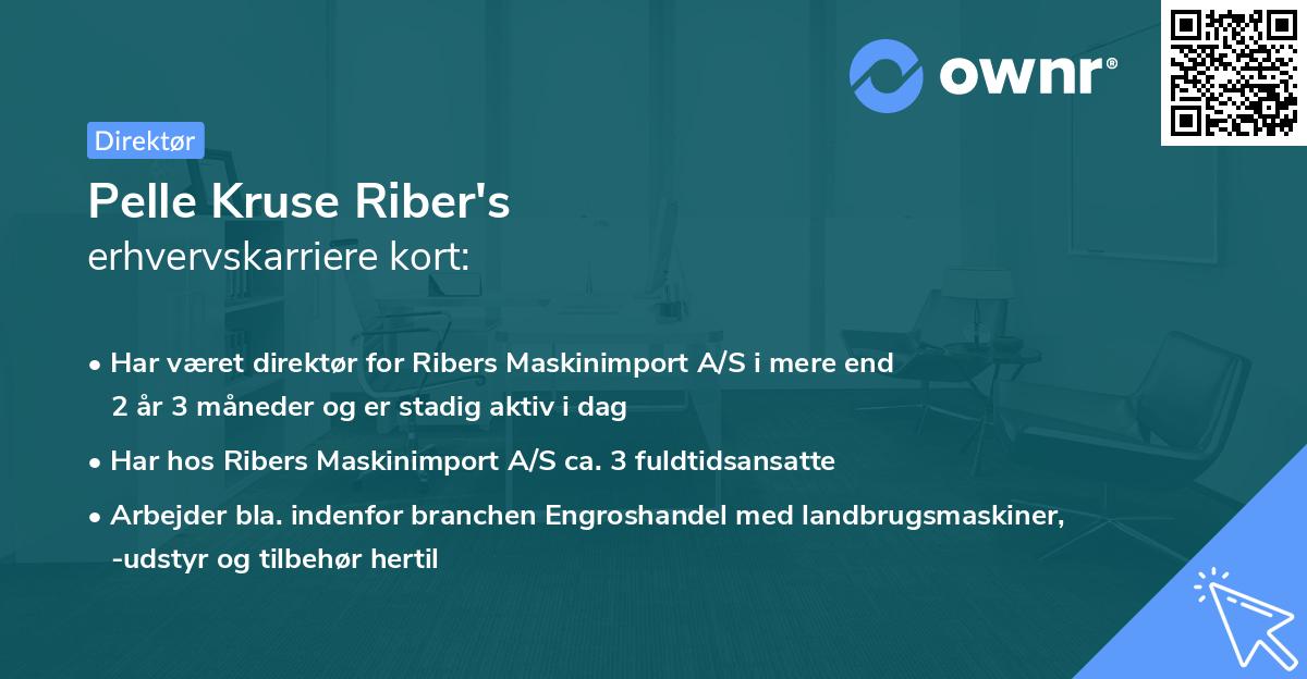 Pelle Kruse Riber's erhvervskarriere kort