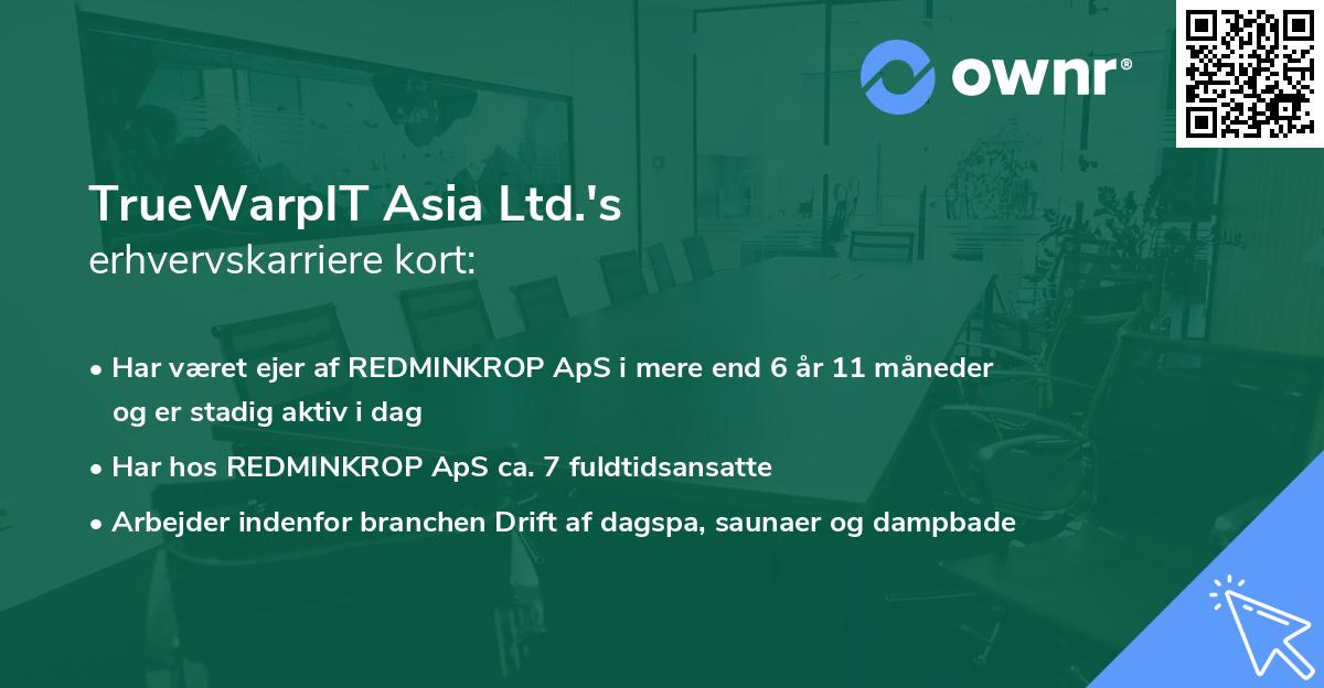 TrueWarpIT Asia Ltd.'s erhvervskarriere kort