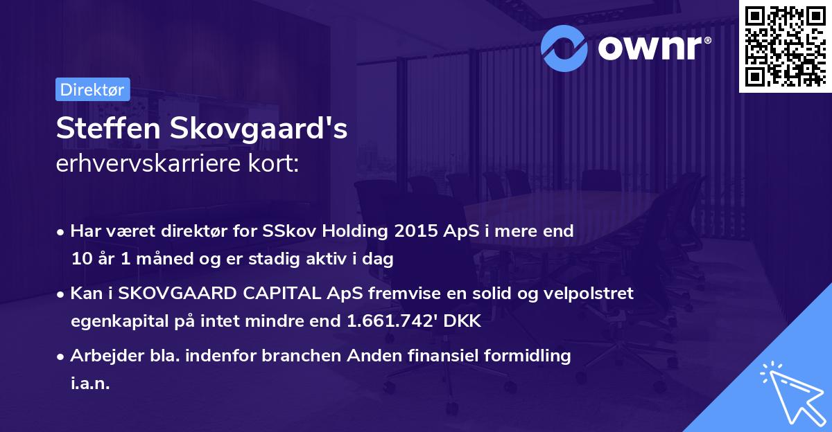 Steffen Skovgaard's erhvervskarriere kort