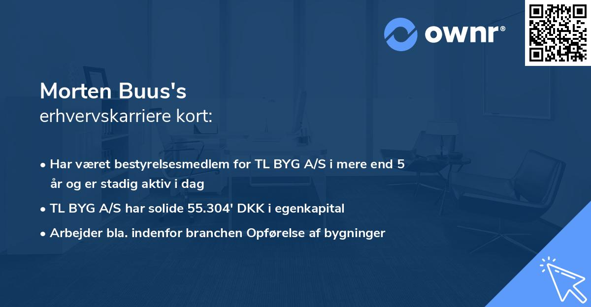 Morten Buus's erhvervskarriere kort