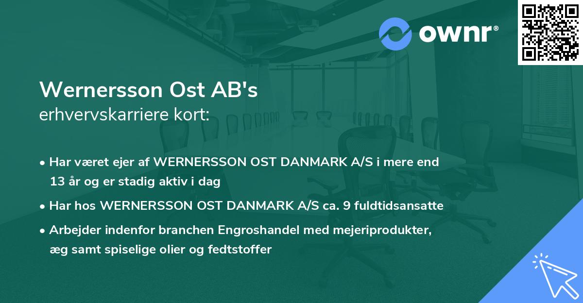 Wernersson Ost AB's erhvervskarriere kort