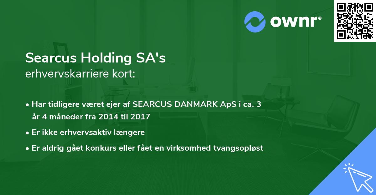 Searcus Holding SA's erhvervskarriere kort