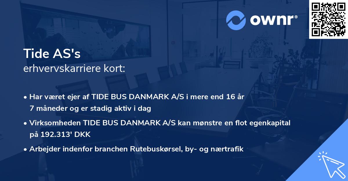 Tide AS's erhvervskarriere kort