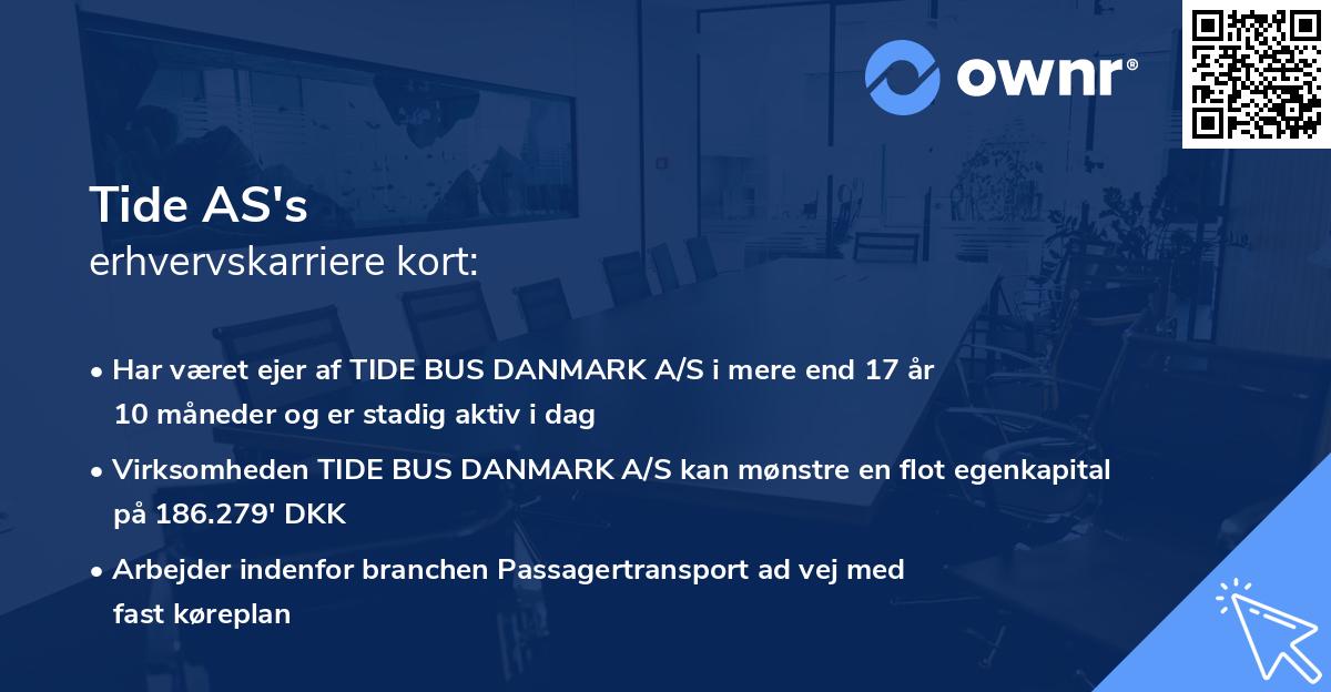Tide AS's erhvervskarriere kort