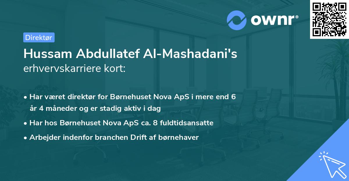 Hussam Abdullatef Al-Mashadani's erhvervskarriere kort