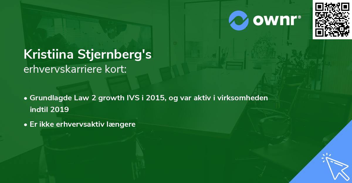 Kristiina Stjernberg's erhvervskarriere kort