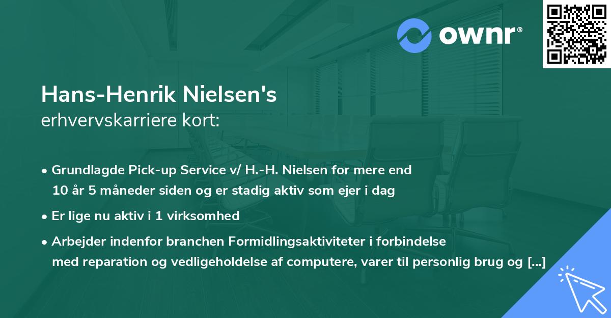 Hans-Henrik Nielsen's erhvervskarriere kort