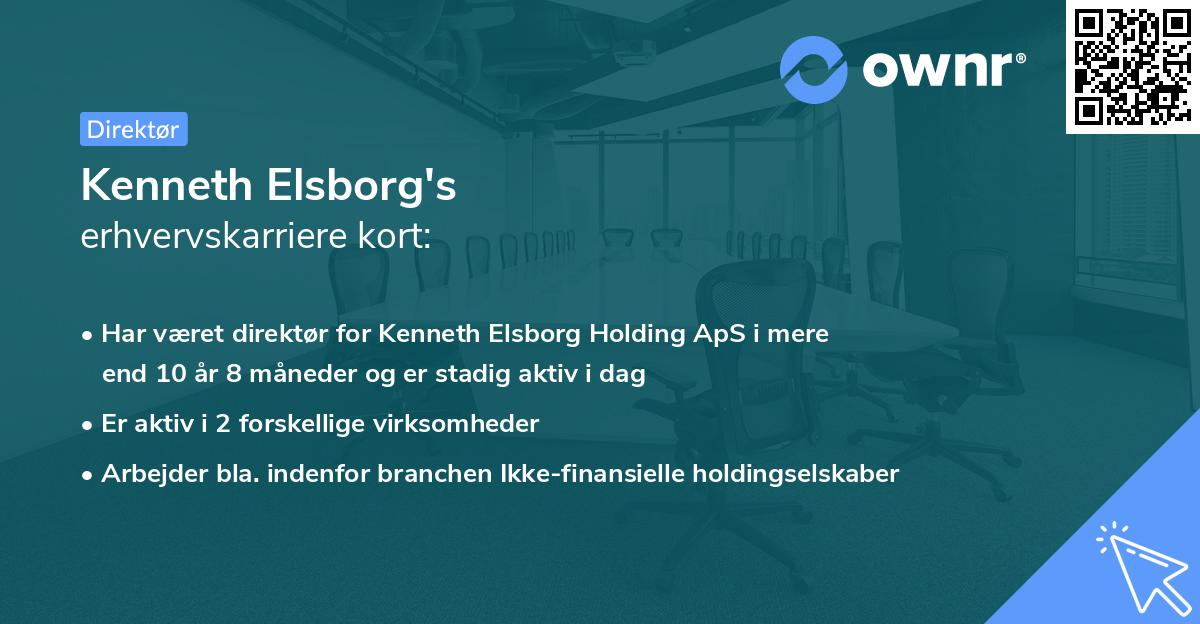 Kenneth Elsborg's erhvervskarriere kort
