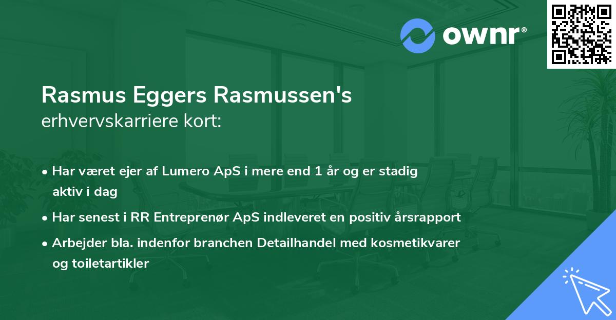 Rasmus Eggers Rasmussen's erhvervskarriere kort