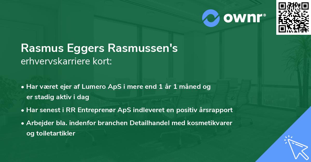 Rasmus Eggers Rasmussen's erhvervskarriere kort