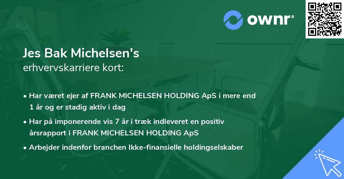 Jes Bak Michelsen's erhvervskarriere kort