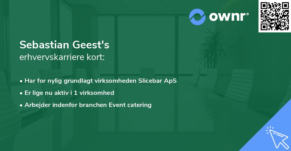Sebastian Geest's erhvervskarriere kort
