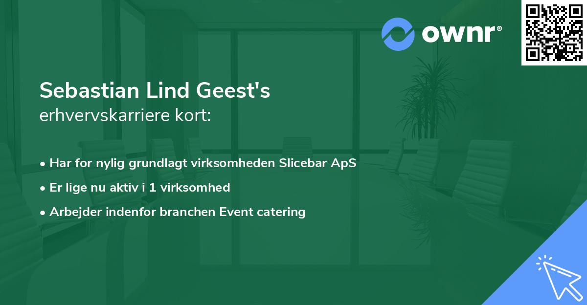 Sebastian Lind Geest's erhvervskarriere kort