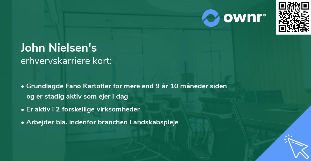 John Nielsen's erhvervskarriere kort