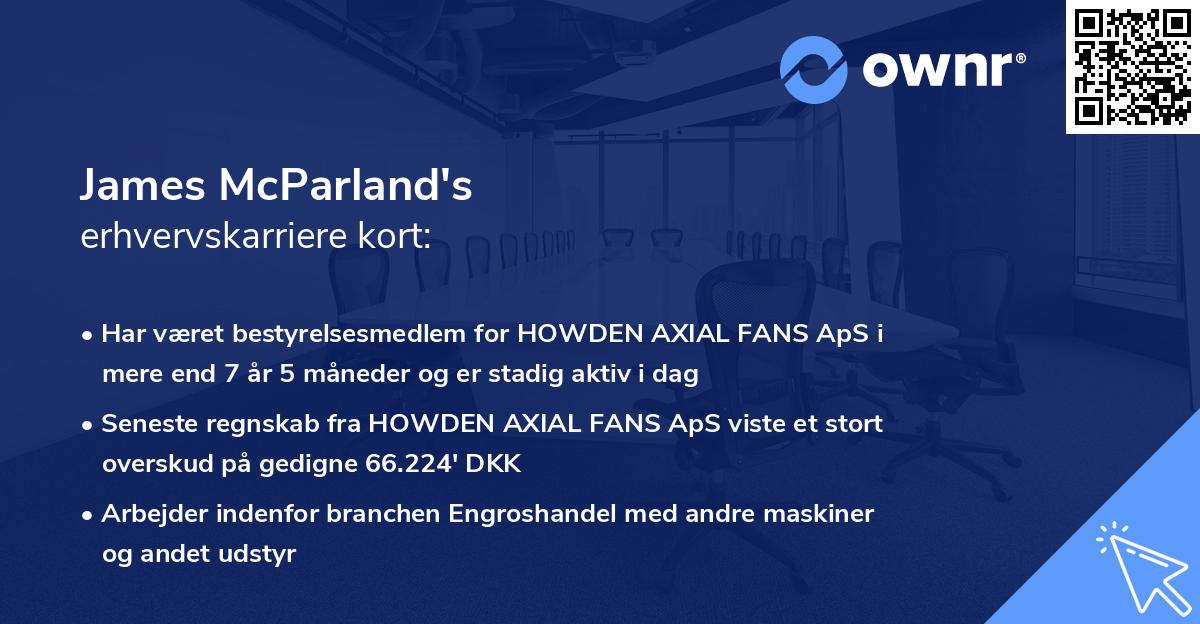 James McParland's erhvervskarriere kort