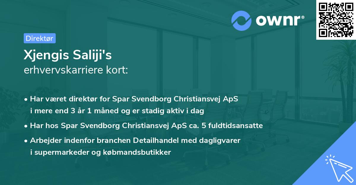 Xjengis Saliji's erhvervskarriere kort