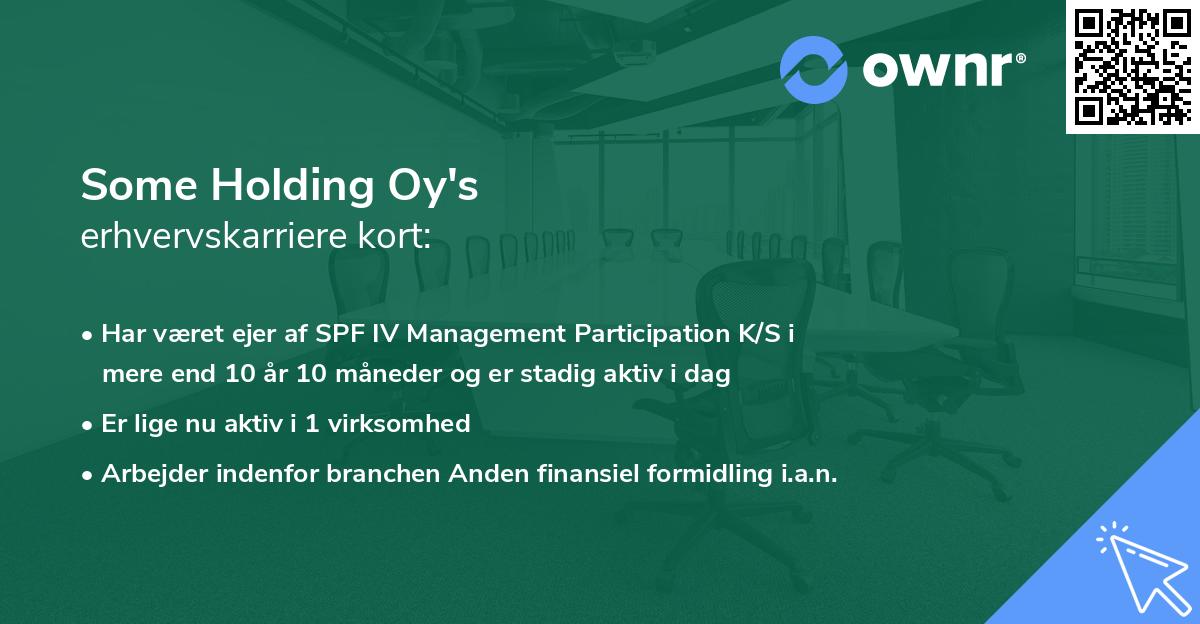 Some Holding Oy's erhvervskarriere kort