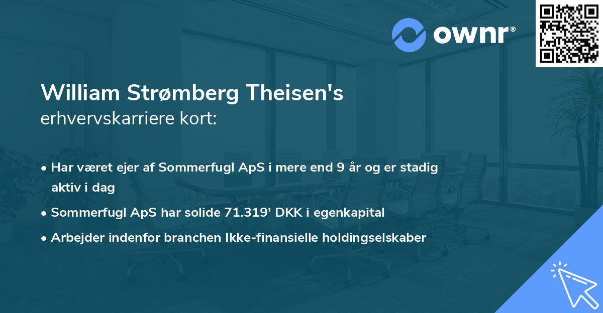 William Strømberg Theisen's erhvervskarriere kort