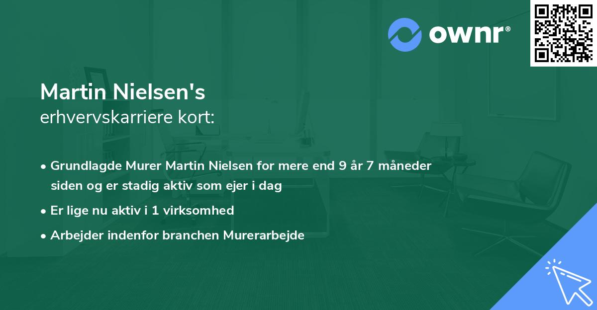 Martin Nielsen's erhvervskarriere kort