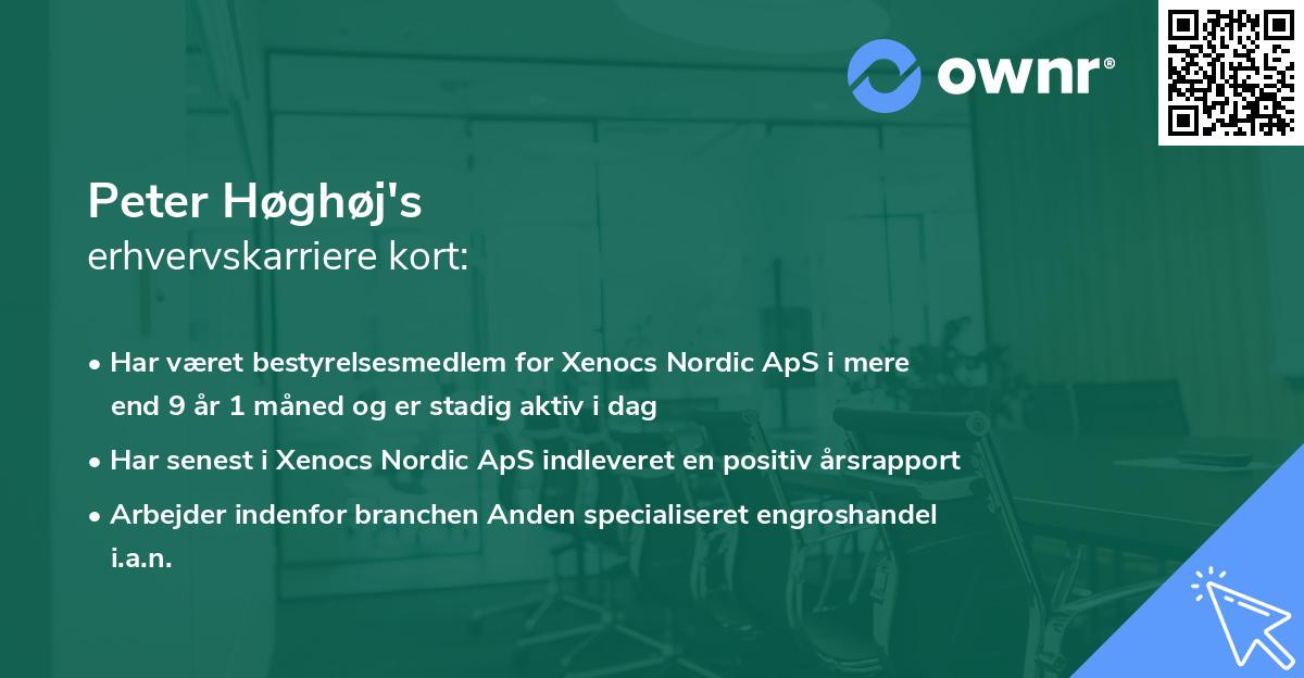 Peter Høghøj's erhvervskarriere kort