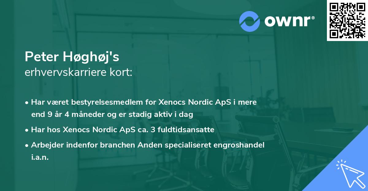 Peter Høghøj's erhvervskarriere kort