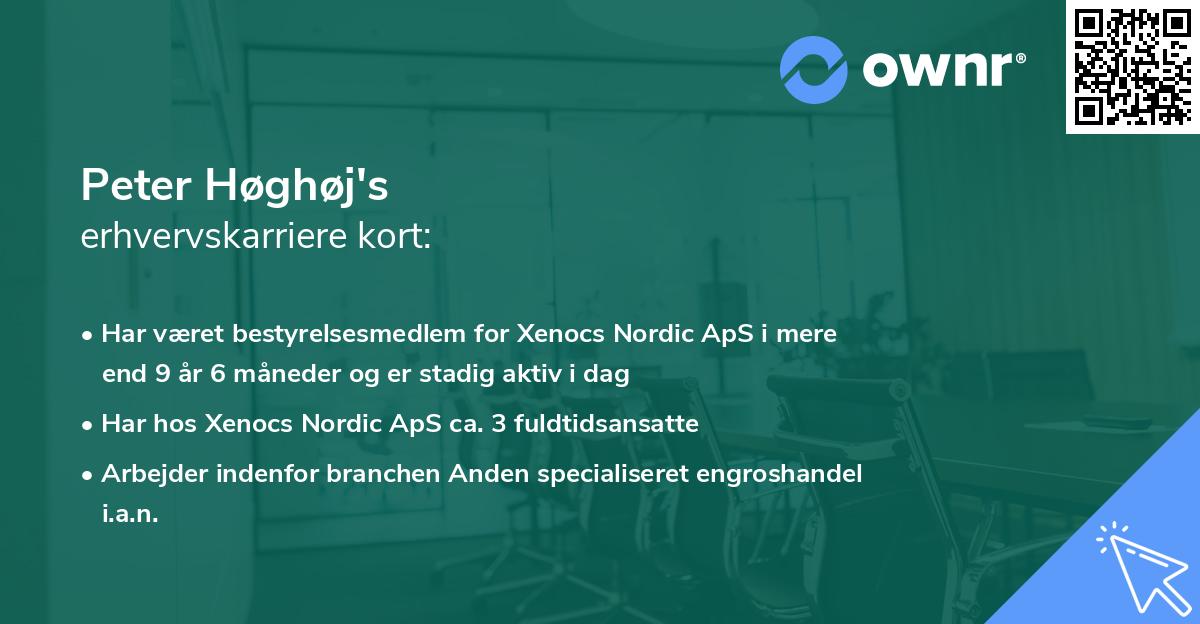 Peter Høghøj's erhvervskarriere kort