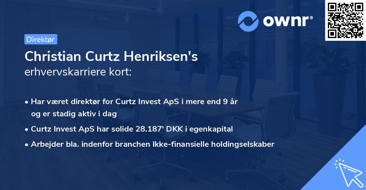 Christian Curtz Henriksen's erhvervskarriere kort