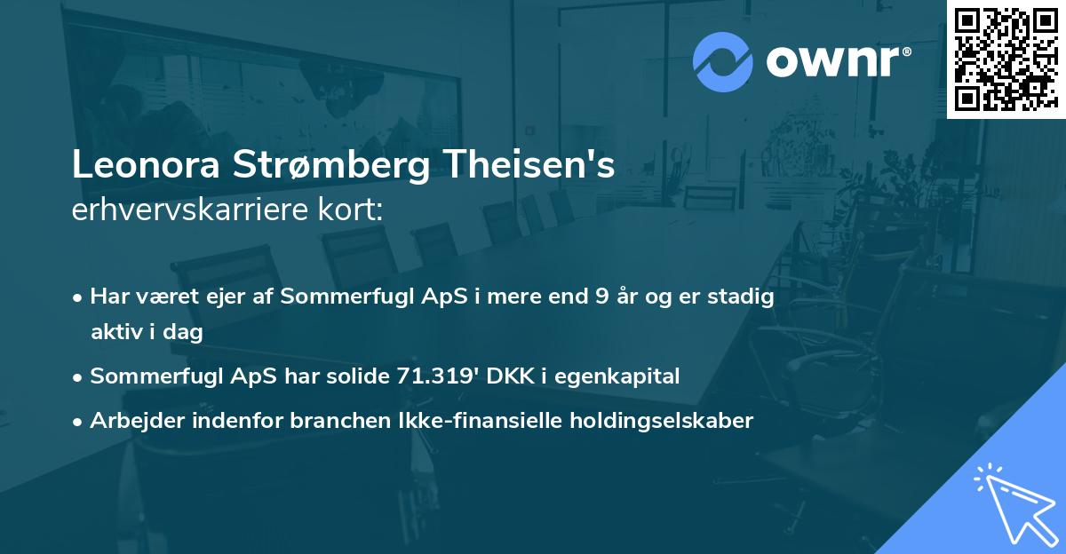 Leonora Strømberg Theisen's erhvervskarriere kort