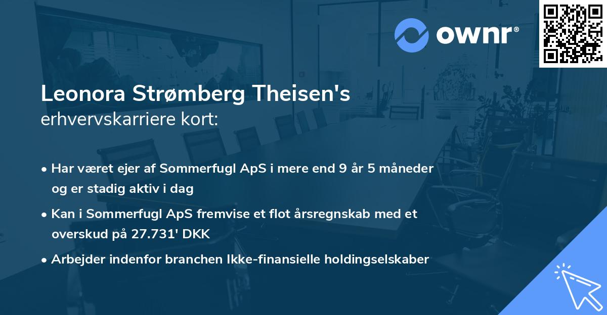 Leonora Strømberg Theisen's erhvervskarriere kort