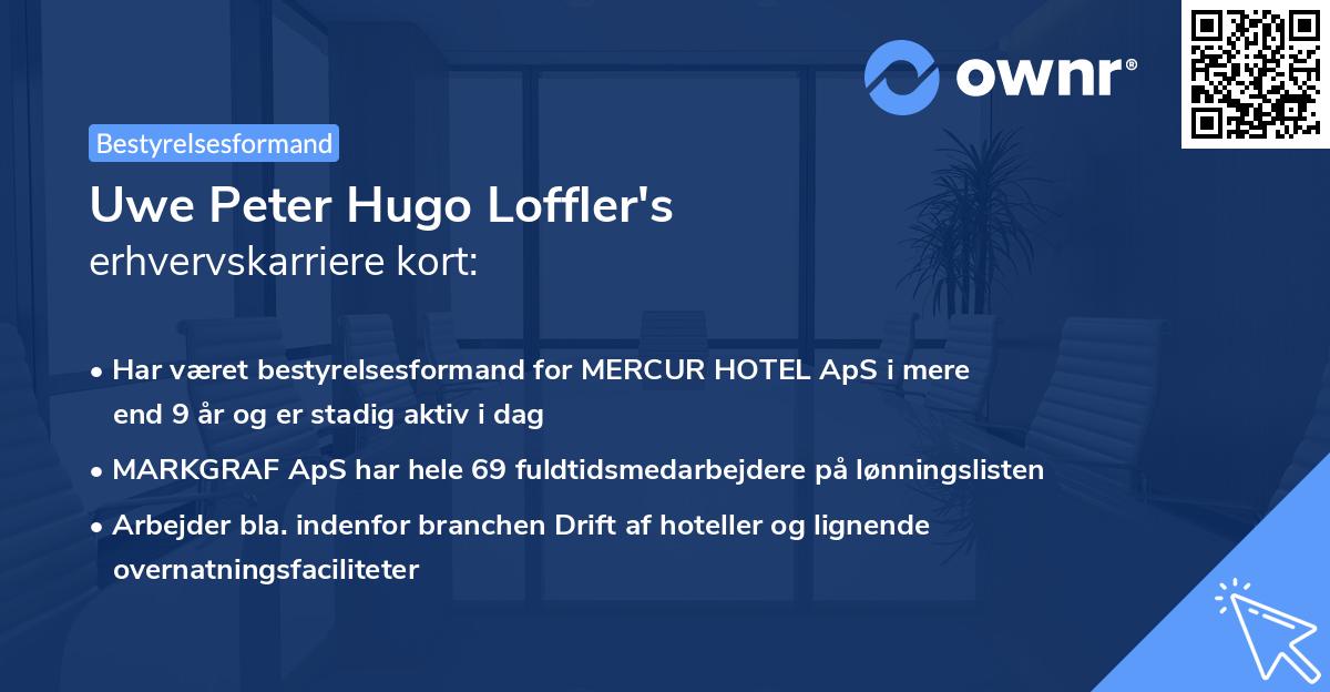 Uwe Peter Hugo Loffler's erhvervskarriere kort
