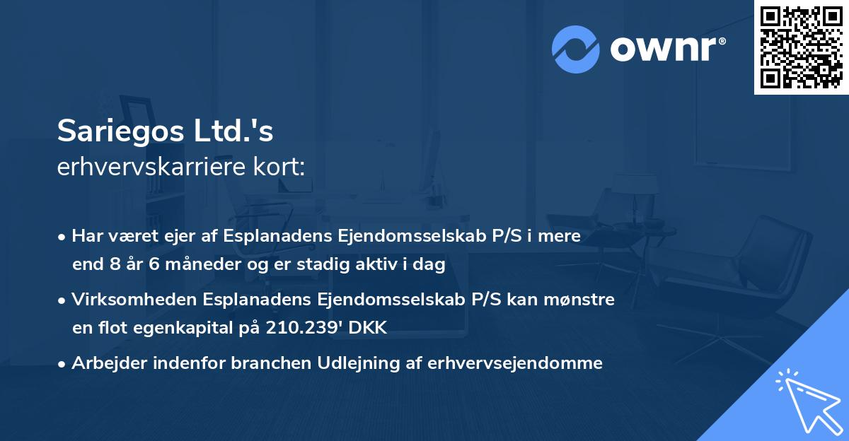 Sariegos Ltd.'s erhvervskarriere kort