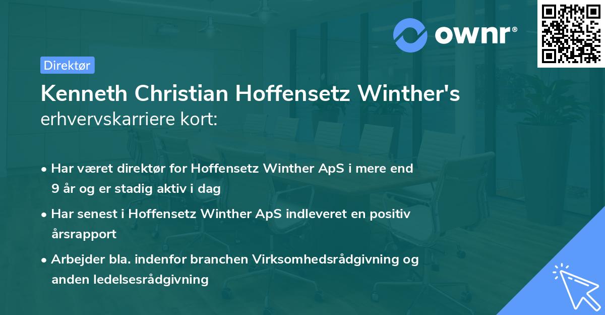 Kenneth Christian Hoffensetz Winther's erhvervskarriere kort
