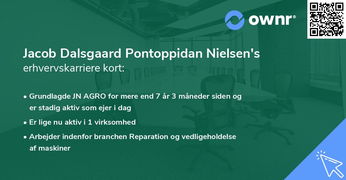 Jacob Dalsgaard Pontoppidan Nielsen's erhvervskarriere kort