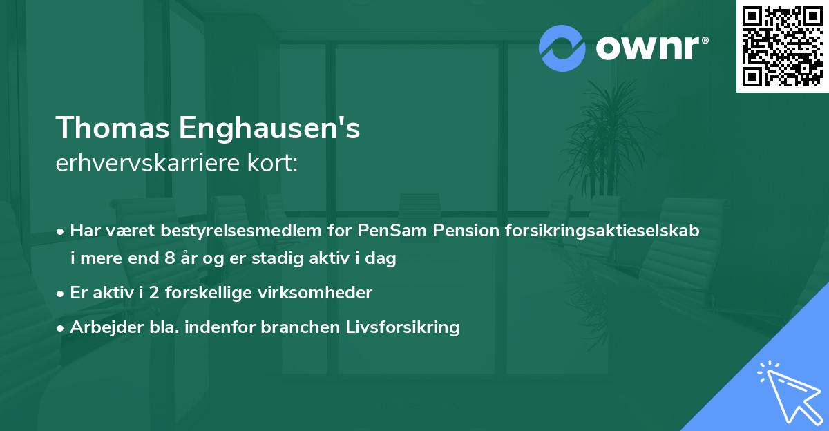 Thomas Enghausen's erhvervskarriere kort