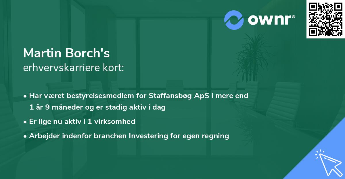 Martin Borch's erhvervskarriere kort