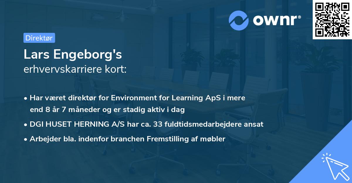 Lars Engeborg's erhvervskarriere kort