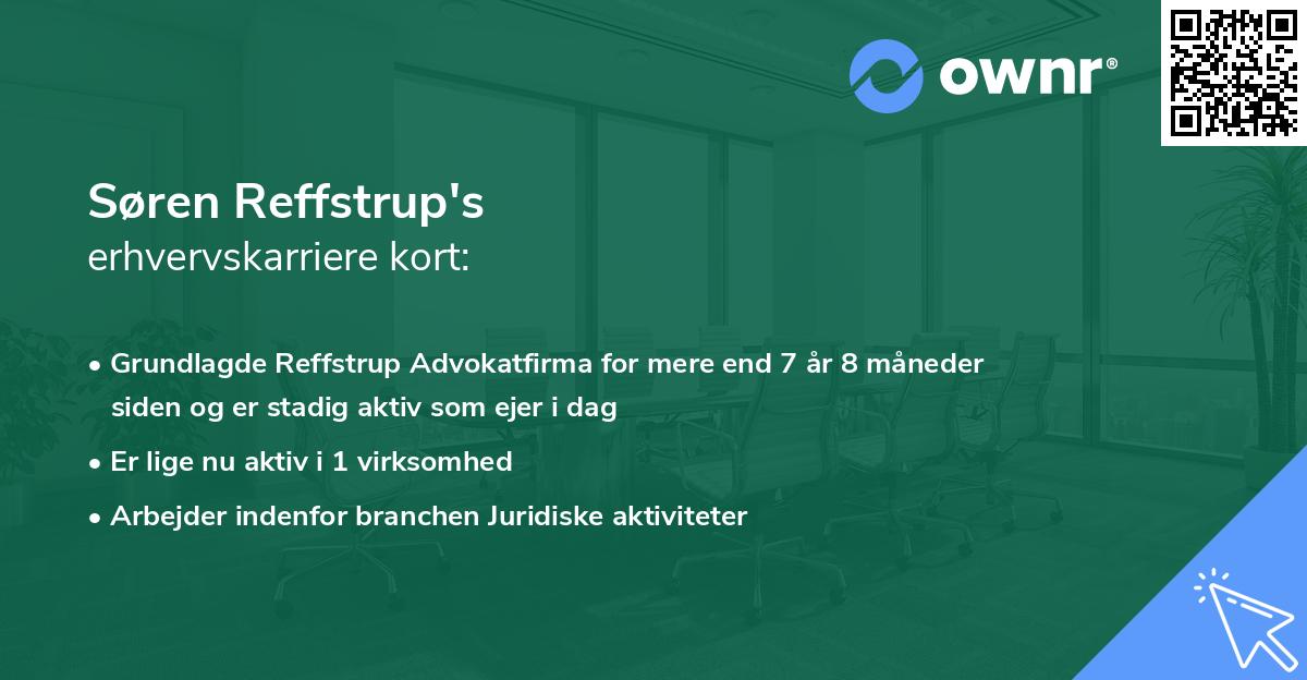 Søren Reffstrup's erhvervskarriere kort