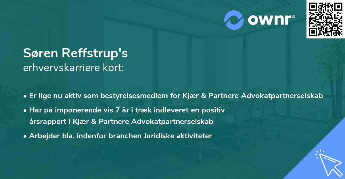 Søren Reffstrup's erhvervskarriere kort