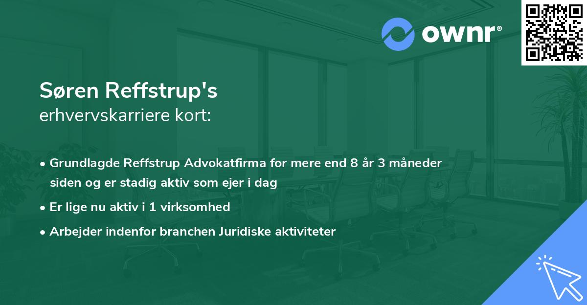 Søren Reffstrup's erhvervskarriere kort