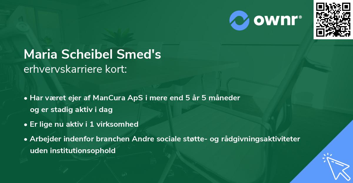 Maria Scheibel Smed's erhvervskarriere kort