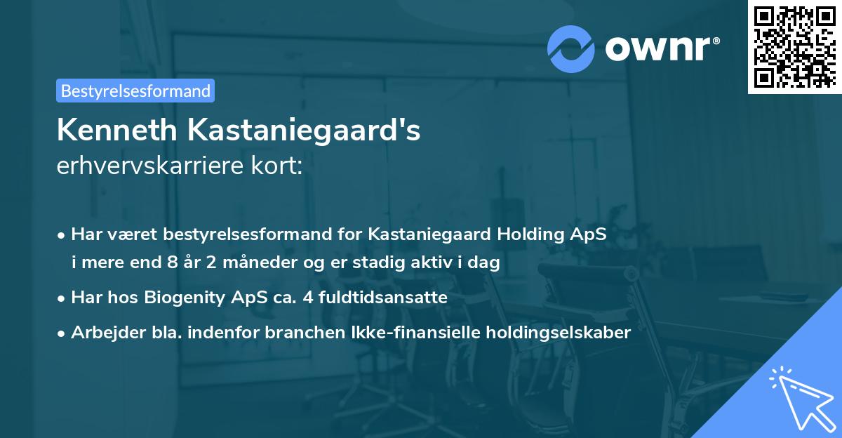 Kenneth Kastaniegaard's erhvervskarriere kort
