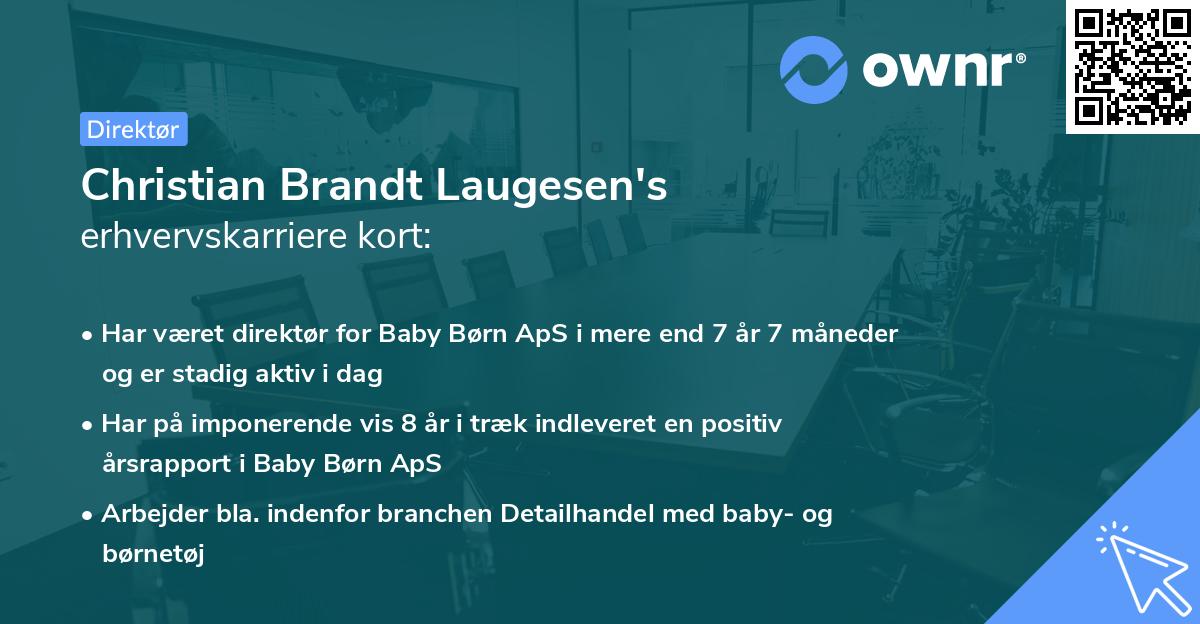 Christian Brandt Laugesen's erhvervskarriere kort