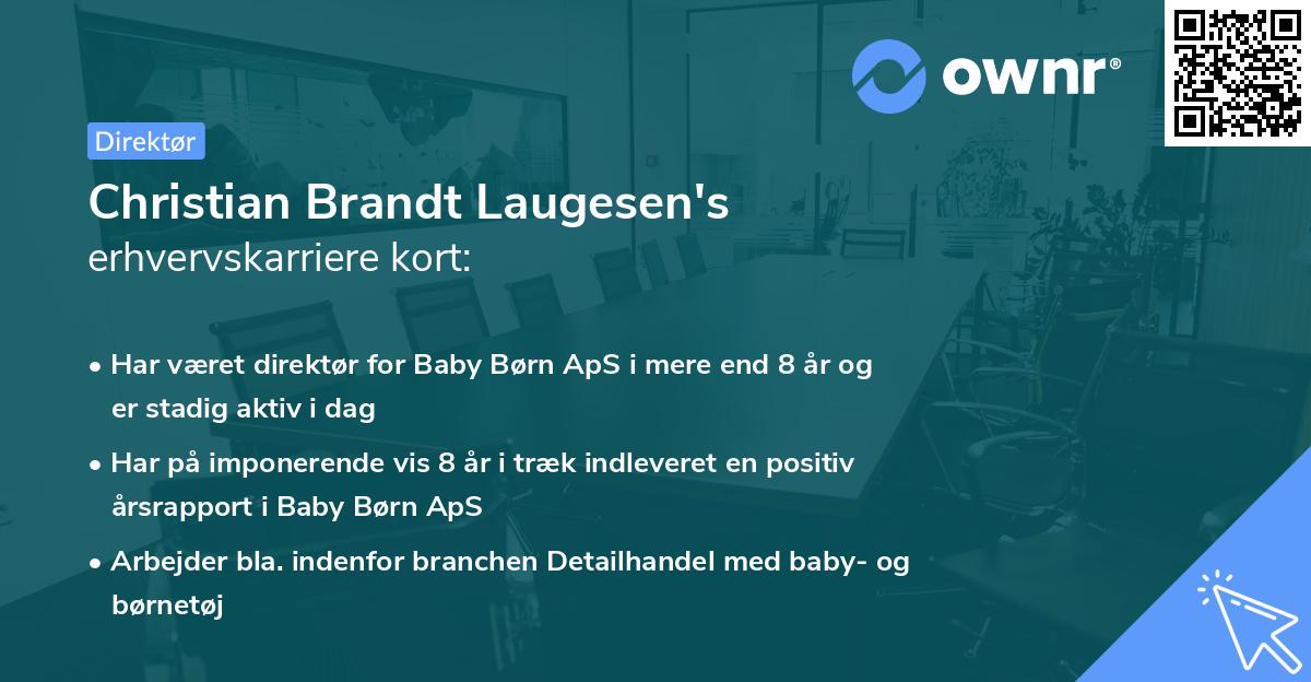 Christian Brandt Laugesen's erhvervskarriere kort