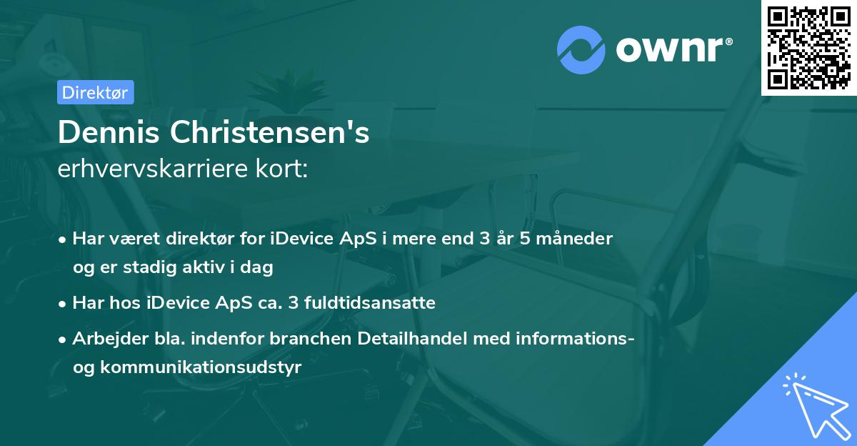 Dennis Christensen's erhvervskarriere kort
