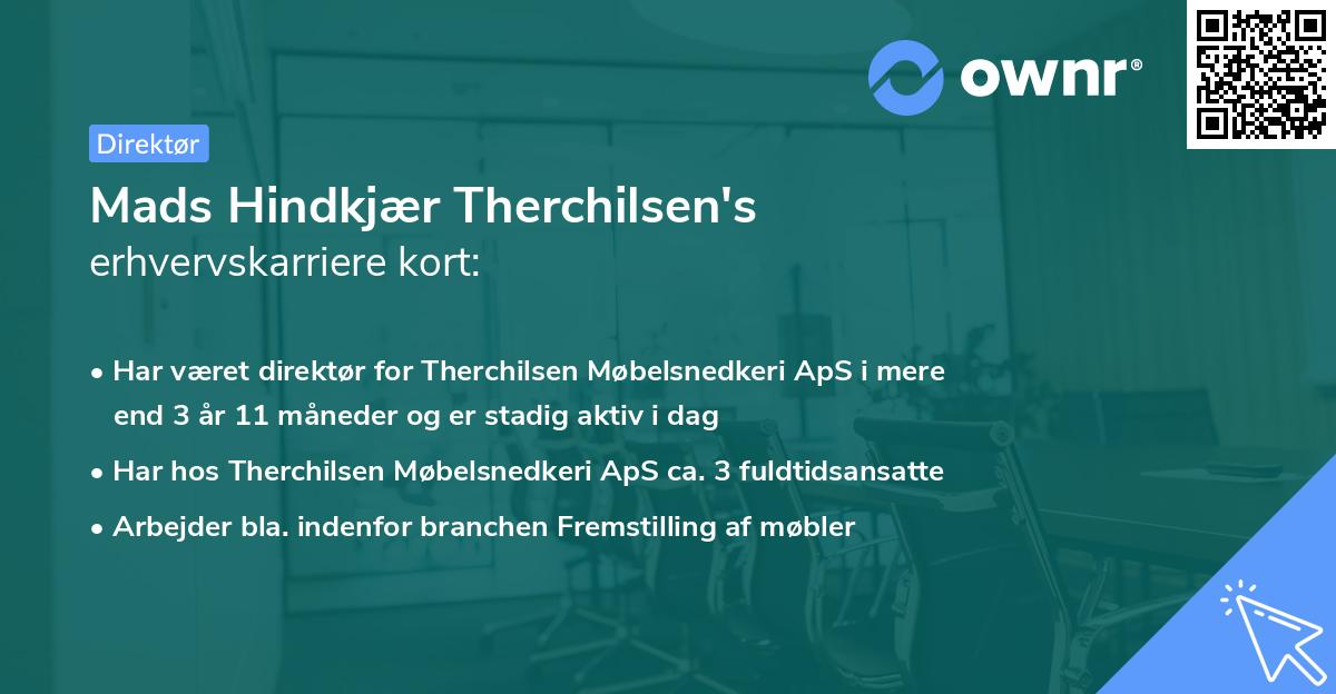 Mads Hindkjær Therchilsen's erhvervskarriere kort